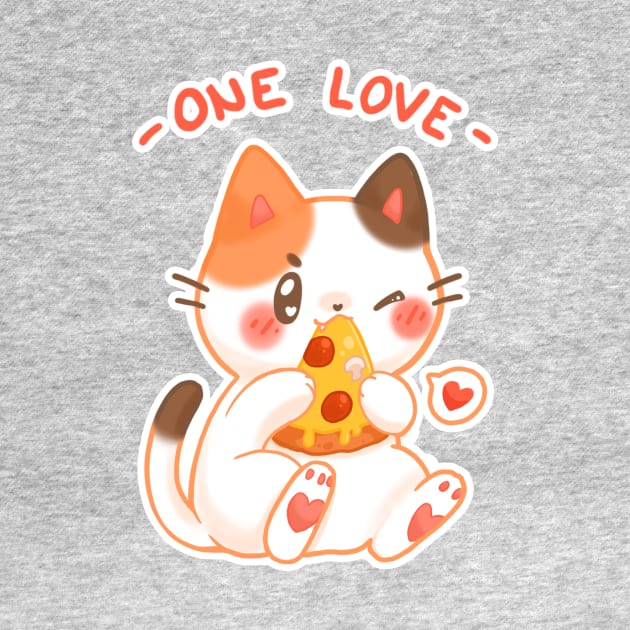 One love - Pizza cat by linkitty